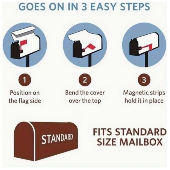 Christmas Mailbox Cover Magnetic 21x18in Merry Christmas Happy New Year - Picture 2 of 2